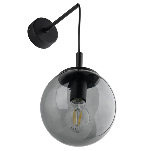 Ścienna lampa do przedpokoju Esme 5386 bańka grafitowa czarna
