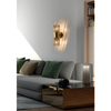 Szklana lampa na ścianę Lorenzo MSE010100338 Moosee metalowa kryształowa złota