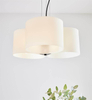 Szklana lampa wisząca Outro nowoczesna nad łóżko biała