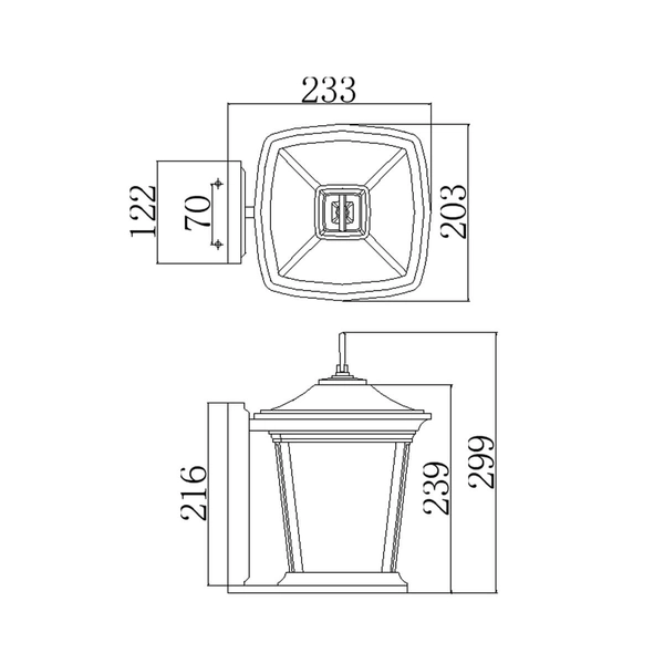 Latarenka zewnętrzna HK-BROMLEY2-S Hinkley IP44 brązowa