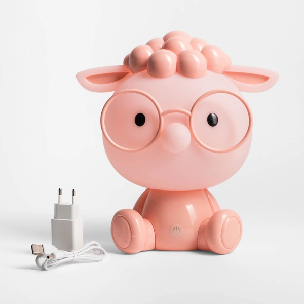 Dziecięca lampka nocna SHEEP KDR-612-PK 3W 4000K OWCA animals różowa biała