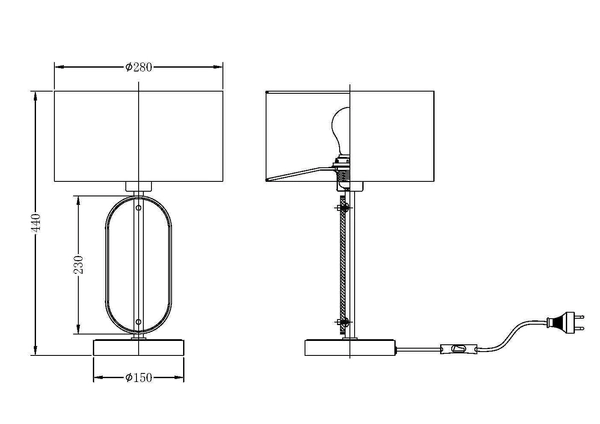Stołowa lampa z abażurem Marmo MOD099TL-01G Maytoni elipsa marmur złota