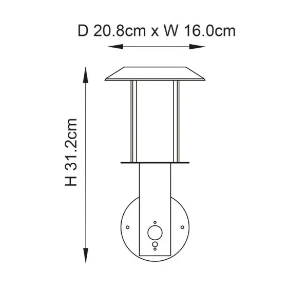 Elewacyjna lampa Tarrow 106467 LED 1,7W 3000K czujnik PIR IP44 czarna