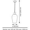 Lampa wisząca nad stół LAGRI 318831 Polux szklany klosz bursztynowy