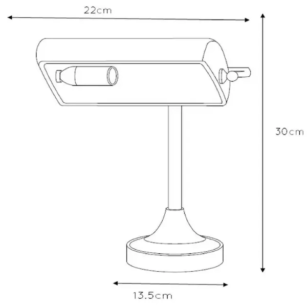 Stołowa lampka z regulacją BANKER 17504/01/11 Lucide szklana chrom biały