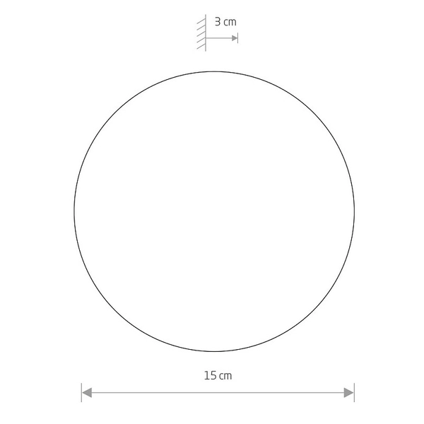 Loftowa lampa ścienna Ring 7634 LED 7634 3000K do holu czarna