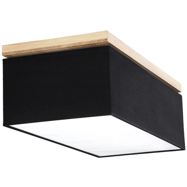 Sufitowa lampa VERTIGA 34513474 prostokątna loftowy abażurowy czarny