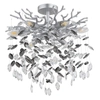 Sufitowa lampa glamour Queena 64138DS kryształowa srebrna