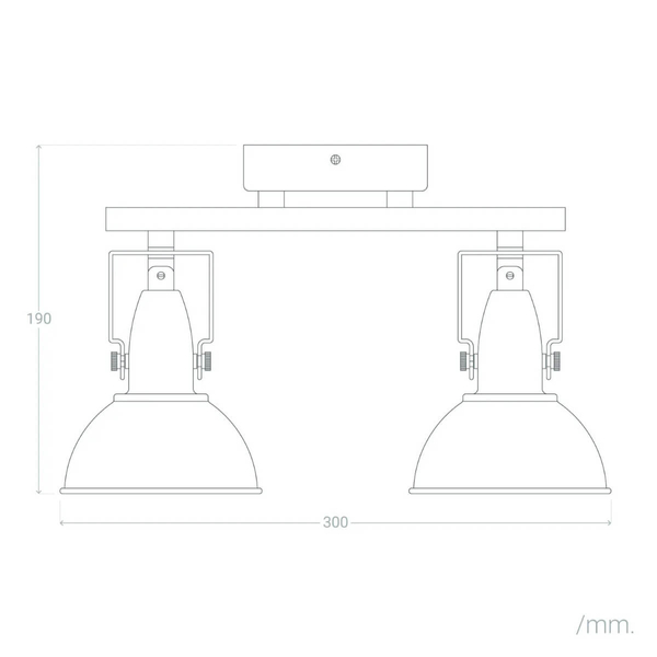 Podwójna lampa sufitowa Retro ABR-RRO-C-2XE14 regulacja czarny złoty