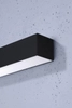 Kinkiet LAMPA ścienna PINNE SOL TH090 prostokątna OPRAWA liniowa metalowa LED 48W 3000K belka czarna