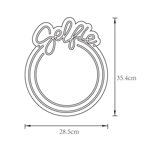 Podświetlanie lustro SELFIE FM-MT07 NEON 3,4W do sypialni srebrny