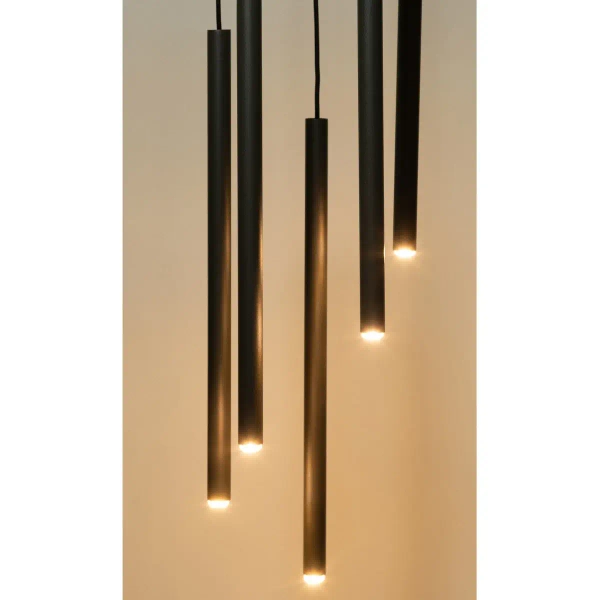 Zwisająca lampa nad stół Sopel 5 41462 tubki sople grafitowy