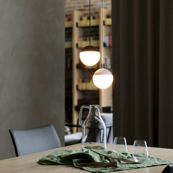 Wisząca lampa okrągła Mica ABR-LW-MIC-B LED 9W 2700K ball kula biała