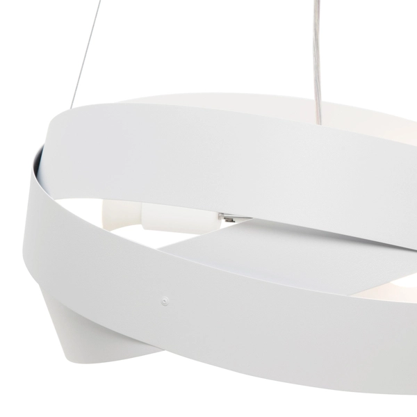 Zwisowa lampa Tornado 1117 Zumaline ring designerski biały