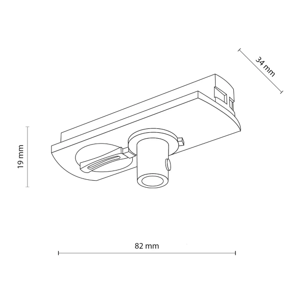 Adapter do szynoprzewodu 1-fazowego Slim 11031 z hamulcem biały