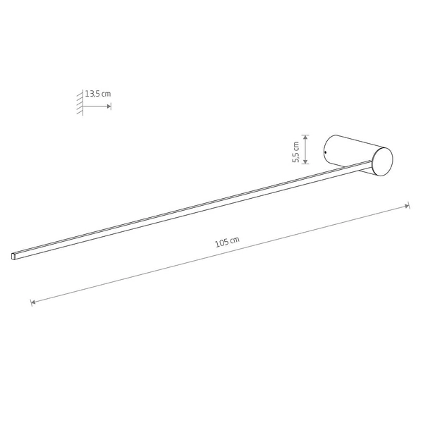 Kinkiet podłużny stick Arm 10367 Nowodvorski LED 14W 3000K czarny