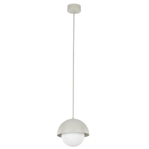 Zwisająca lampa do jadalni Bono 10205 kopuła ball biała beżowa