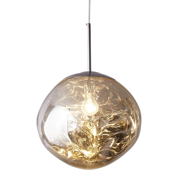 Lampa wisząca bańka GLAM MP-1239-280 chrome połyskująca miedziana