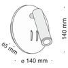 Ścienna LAMPA regulowana IOS 176 C176-WL-01-6W-W Maytoni metalowa OPRAWA kinkiet LED 6W 3000K tuba biała