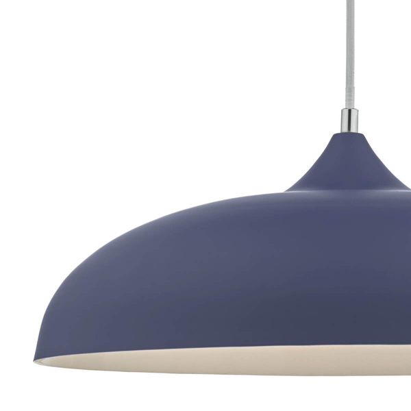 Kopułowa lampa wisząca Kaelan KAE0123 metalowa niebieska