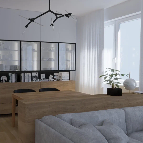 Designerska lampa wisząca Sticks ST-1001-10 BLACK Step salonowa czarna