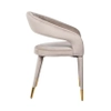 Klasyczne krzesło jadalniane Gia S4534 KHAKI VELVET Richmond Interiors owalne beżowe złoty