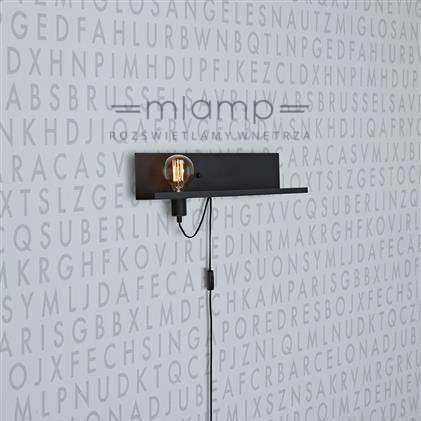 Kinkiet LAMPA ścienna MULTI 106482 Markslojd metalowa OPRAWA półka czarna
