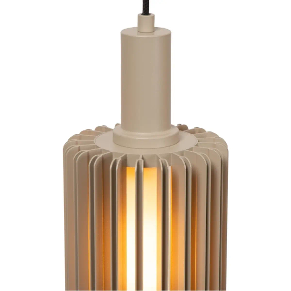Liniowa wisząca lampa Lambres 45410/05/41 podłużna cylindry beżowa