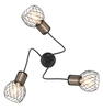 Nasufitowa lampa loft Argusto 54013-3 sticks czarna złota