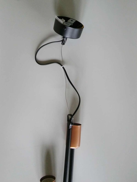 Miedziana LAMPA wisząca STICKS 6270 Nowodvorski zwis OPRAWA metalowa MOLECULAR molekuły pałąk miedź czarny