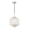 Szklana lampa wisząca NISHA NIS0108 do salonu biały chrom