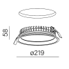 Podtynkowe oczko sufitowe RING rim LED 17W 3000K okrągłe wpuszczane 38030-M930-D9-00-13