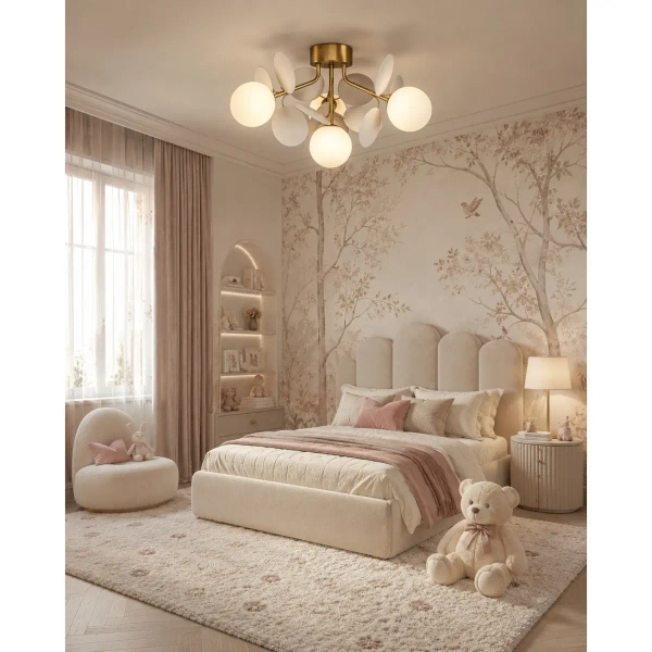 Sufitowa lampa CHIC biała złota ST-DL-2969C 3xG9 5W okrągła kulista