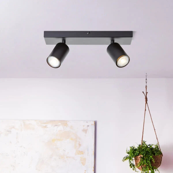 Metalowa lampa sufitowa Jello G99728/76 regulowana tuba czarna