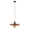 Lampa zwisająca do salonu Sila 10749 dysk metalowy zielony