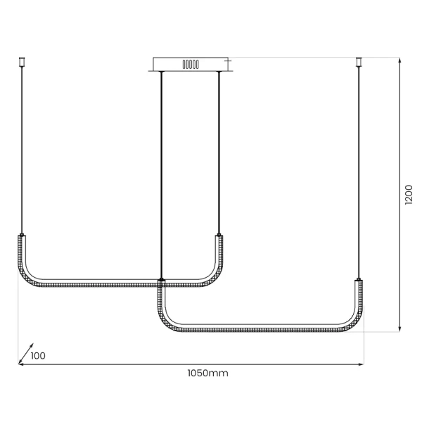 Salonowa lampa wisząca HORIZON ML1180 LED 22W 4000K czarna