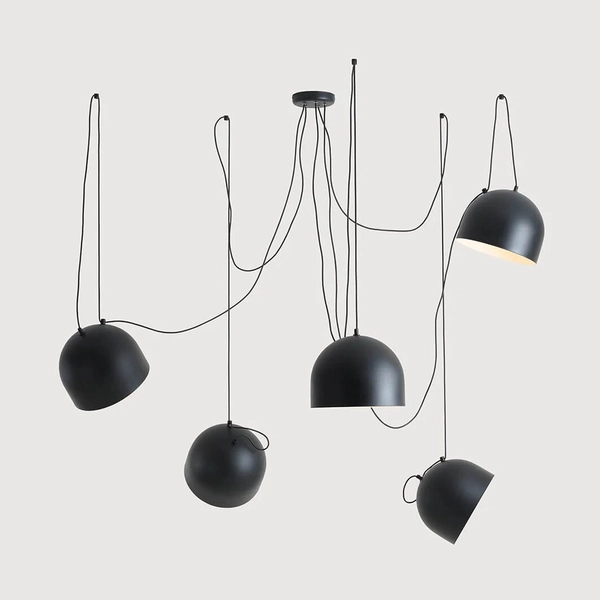 Lampa loftowa wisząca salonowa Noor 1122F1 Aldex nad stół czarna