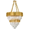 LAMPA wisząca CAMPANA LE42284 Luces Exclusivas metalowa OPRAWA glamour crystal zwis złoty