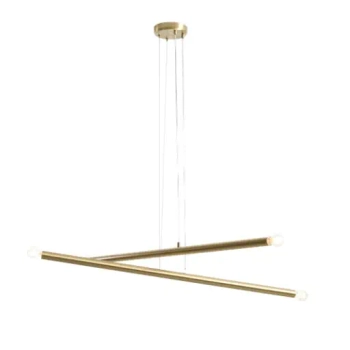 Modernistyczna lampa wisząca TUBO 1072L40 do salonu mosiądz