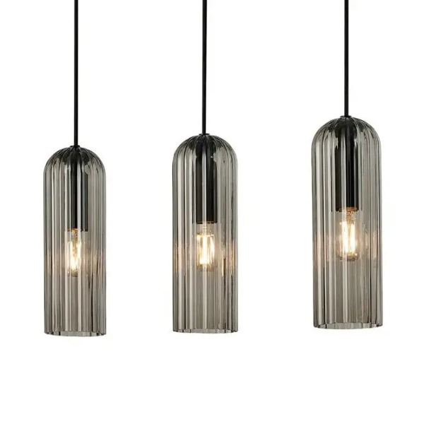 Wisząca lampa jadalniana szklana Miella 2412533047 przydymiony