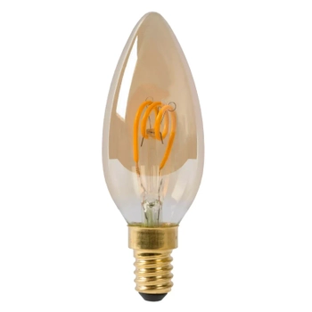 Żarówka świecznikowa LED 49043/03/62 Lucide E14 3W 2200K 115lm bursztynowa