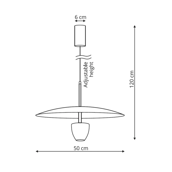 Wisząca lampa nad stół Ufo LP-0408/1P L BK LED 12W 3000-6000K czarna