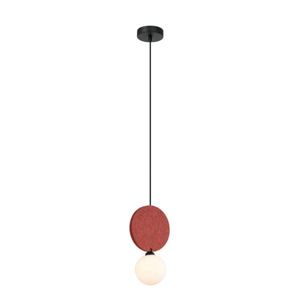 Lampa wisząca do jadalni Andrea PND-59779-1M-RED czerwona czarna
