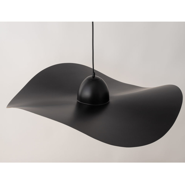 Zwis metalowy kapelusz KAPELLO wisząca lampa nad łóżko czarna