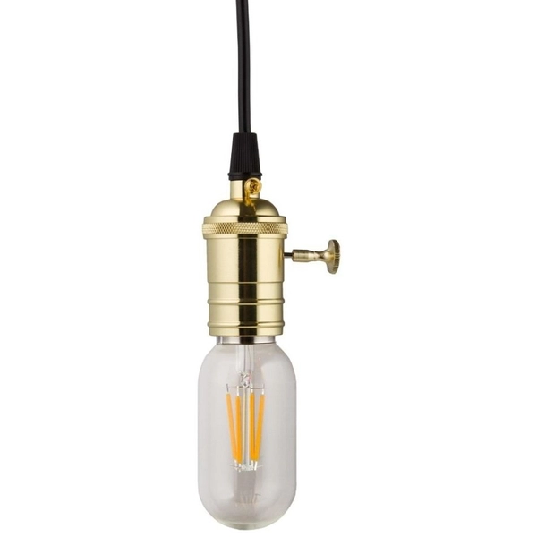 Lampa wisząca Edison ABIGALI-ZA-1 nad wyspę loft złota czarna