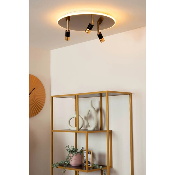 Okrągła lampa sufitowa Jubel 71101/48/02 LED 15W+28W 2700K złoty