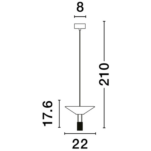 Wisząca lampa AYAVIRI LE44595 LED 8W 3000K szklana czarna biała