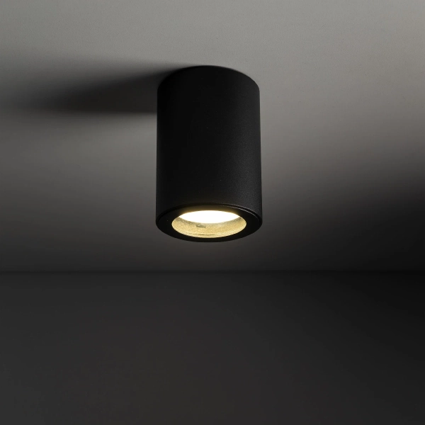 Łazienkowa lampa sufitowa Ligno 10933 tubka okrągła IP44 czarny