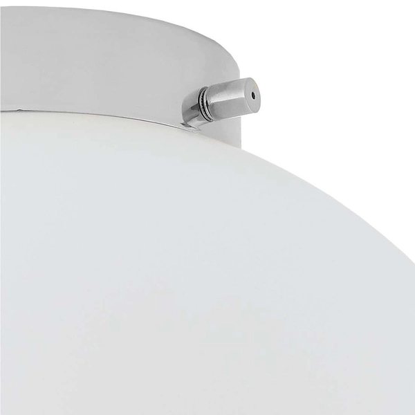 Sufitowa LAMPA skandynawska ALUR 10724103 Kaspa kulista OPRAWA hygge PLAFON kula ball szklana chrom biała