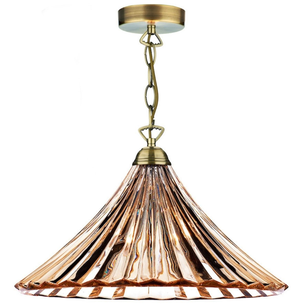 Lampa na łańcuchu wisząca Ardeche ARD866 Dar Lighting hampton bursztynowa